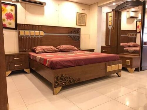 आधुनिक लक्ज़री डिज़ाइनर लकड़ी का डबल बेड