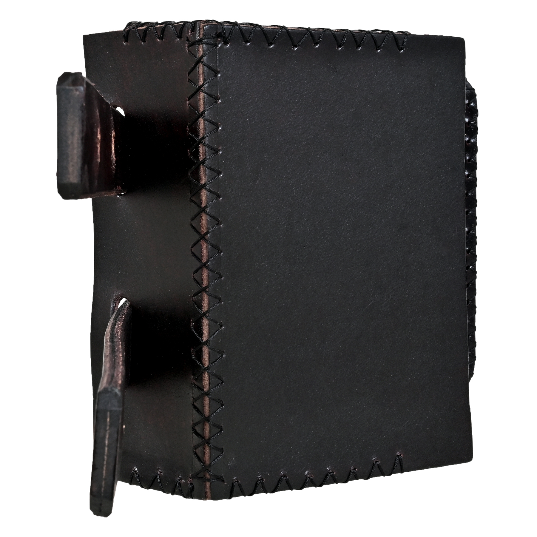 Flower Embedded Bird House For Love Bird Sparrow - Leather, Vegan Leather, Synthetic Leather | Dimensions 16.5x16x2.6 Cm, Red Brown, Handcrafted For Small Birds