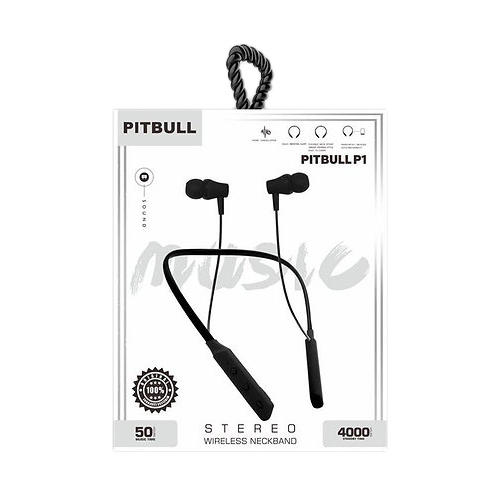 पिटबुल P1 ब्लैक ब्लूटूथ हेडसेट बॉडी मटेरियल: प्लास्टिक