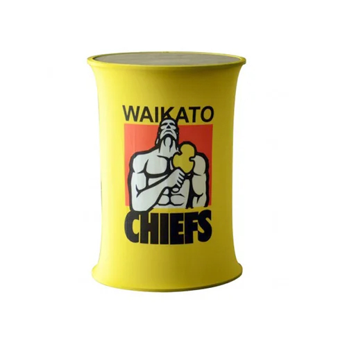 येलो टेंशन फ़ैब्रिक टेबल टॉप डिस्प्ले