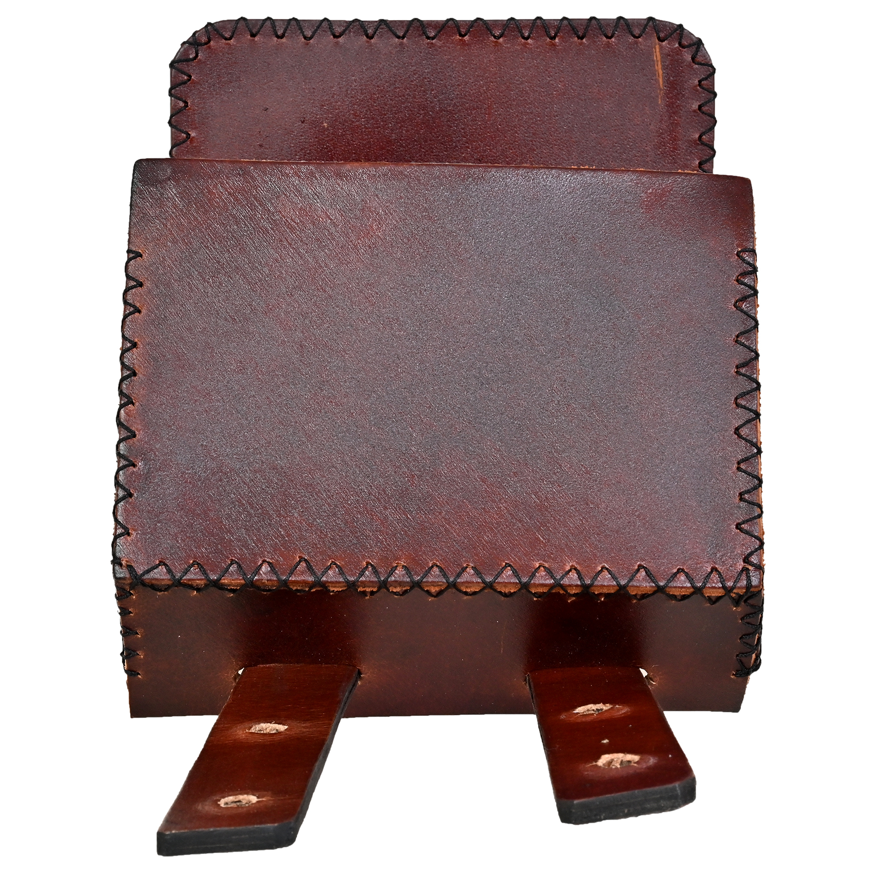 Flower Embedded Birdhouse - Leather, Vegan Leather, Synthetic Leather, 16.5x16x2.6 Cm | Handcrafted For Small Birds, Easy Roof Installation, Attractive Design