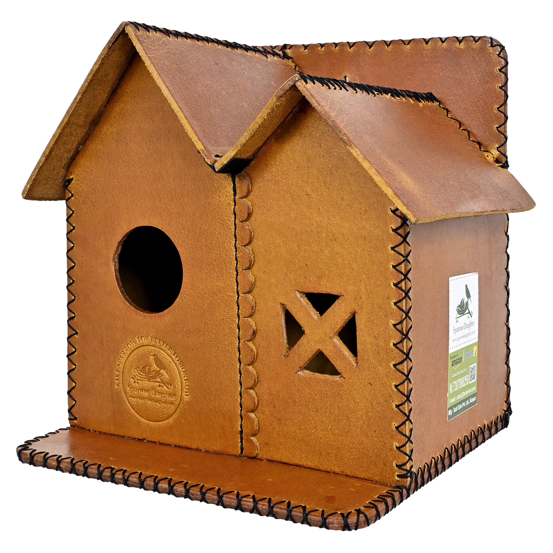 Lemon Yellow Twinning Bird House For Sparrow Bird