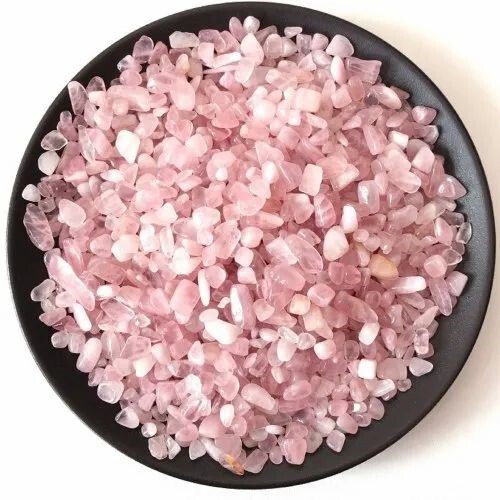 Natural Rose Quartz Gemstone Chips - Grade: A+