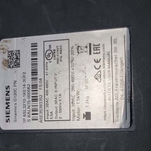 Siemens 6sl3210-1ke14-3uf2 Power Module