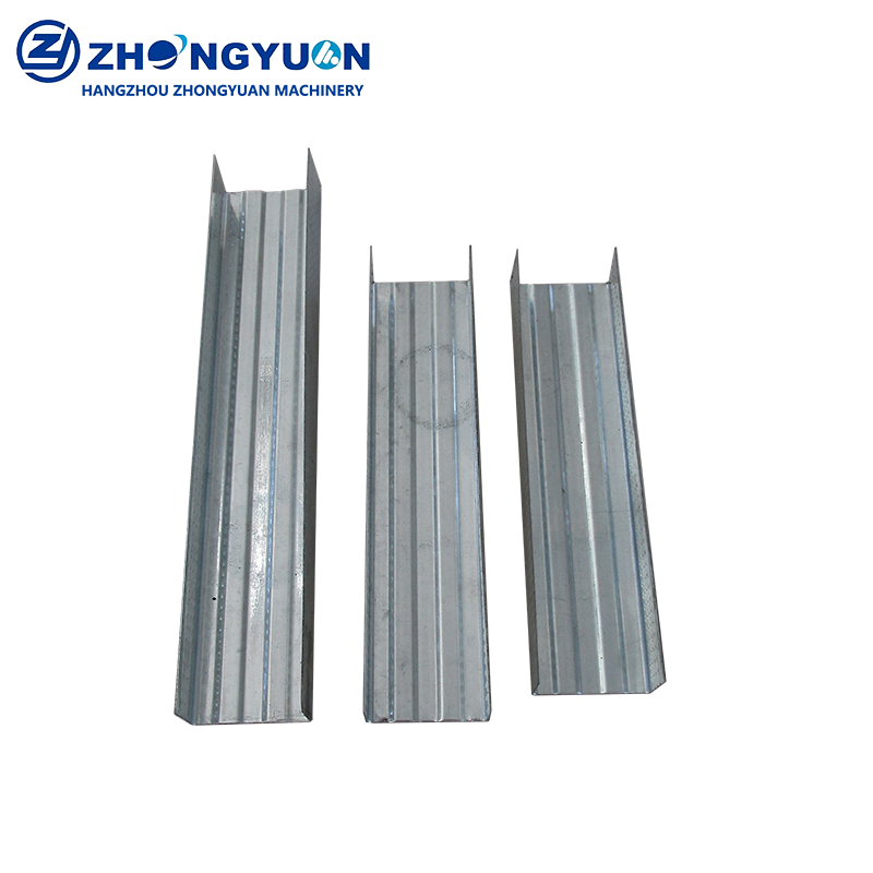 C U Stud & Track Roll Forming Machine - Steel Coil Sheet Material, 4.8x1.1x1.6 M Dimensions, Blue Color, 5.5 Kw Main Motor Power, 15 Forming Stations, Length-set Hydraulic Cutting System, 3-year Warranty