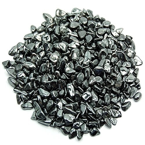 Natural Hematite Stone Gemstone Chips - 1 Kg Pack, Aaa Grade, Free-sized 5mm To 10mm, Silver Color Natural Stone Chips