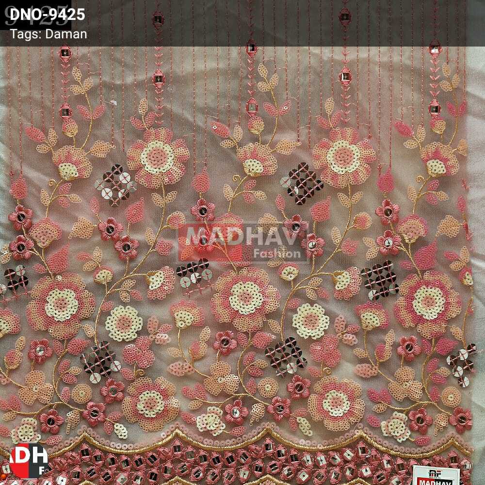 Mirror Work Lehenga - Georgette, 54 Meter Width | Light In Weight, Embroidered Net And Plain Patterns, Versatile For Bridal And Blouse Use