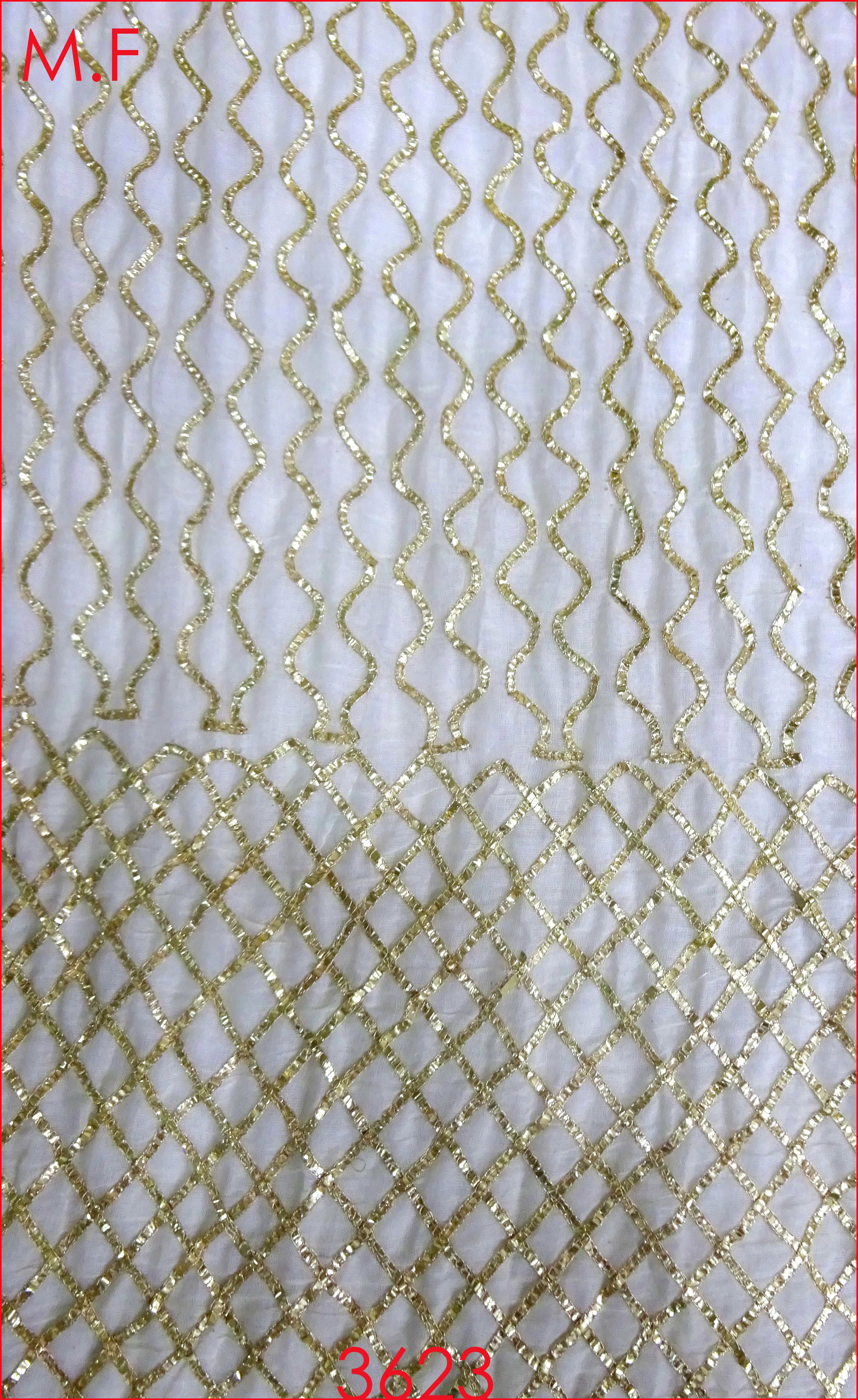 Embroidery Medium Butta Work - Georgette, 44 Meter Width | Light In Weight, All Over Usage, Embroidered Pattern, Suitable For Sequence & Gota Pati Work