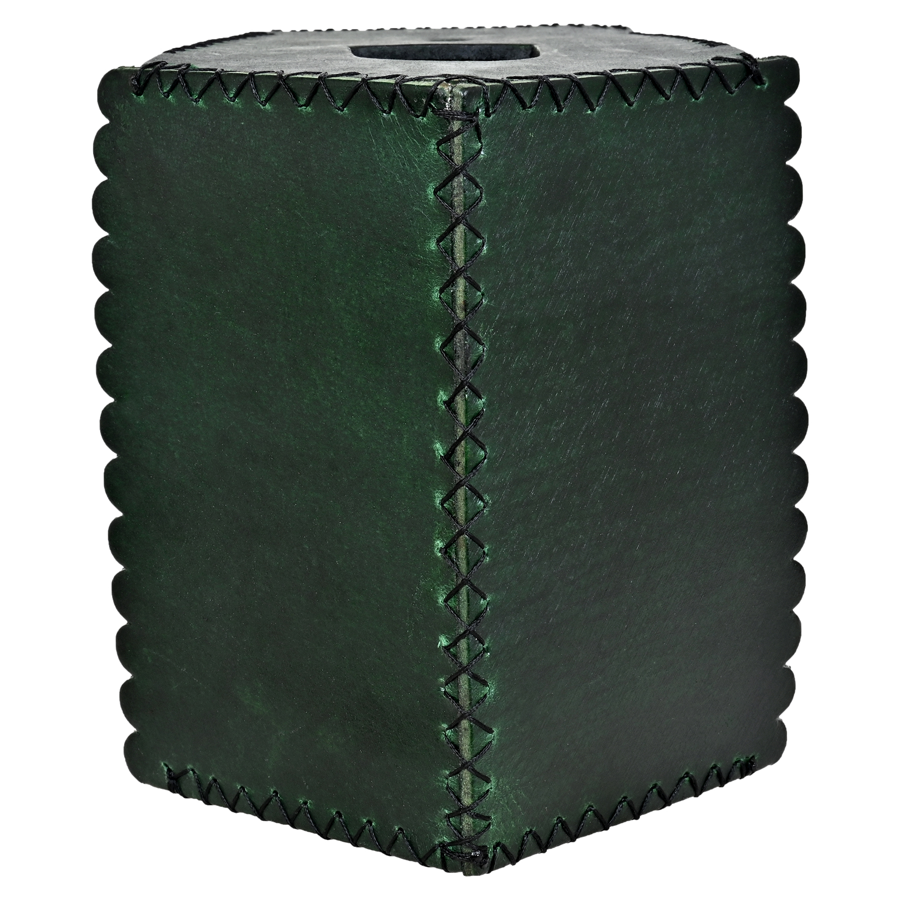 Wrinckle D Roof Bird House For Sparrow - Leather, Vegan Leather, Synthetic Leather, 15.7x12x1.5 Cm, Green - Handcrafted Design, Easy Installation, Small Bird Friendly