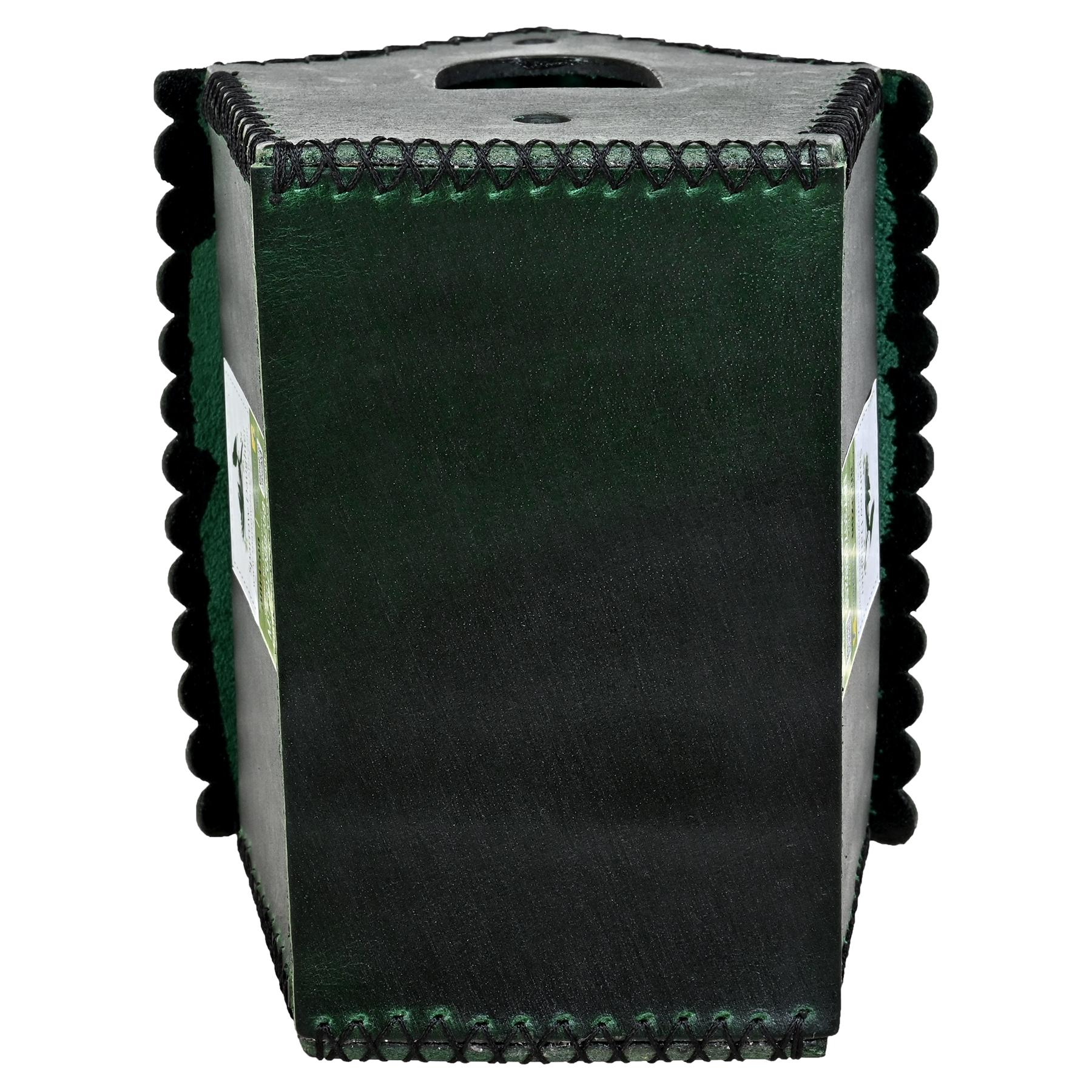 Wrinckle D Roof Bird House For Sparrow - Leather, Vegan Leather, Synthetic Leather, 15.7x12x1.5 Cm, Green - Handcrafted Design, Easy Installation, Small Bird Friendly