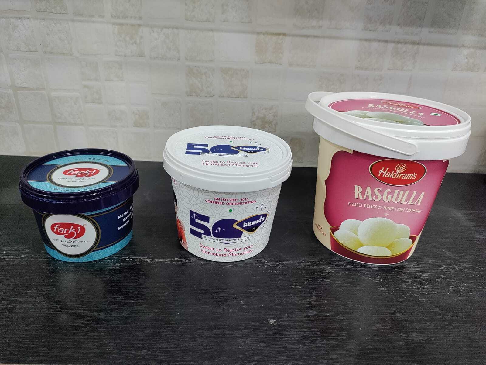 Reusable Plastic Container - 250 Grams, Rectangular Shape, Transparent Color, Customized Design For Sweets And Soan Papdi Packing