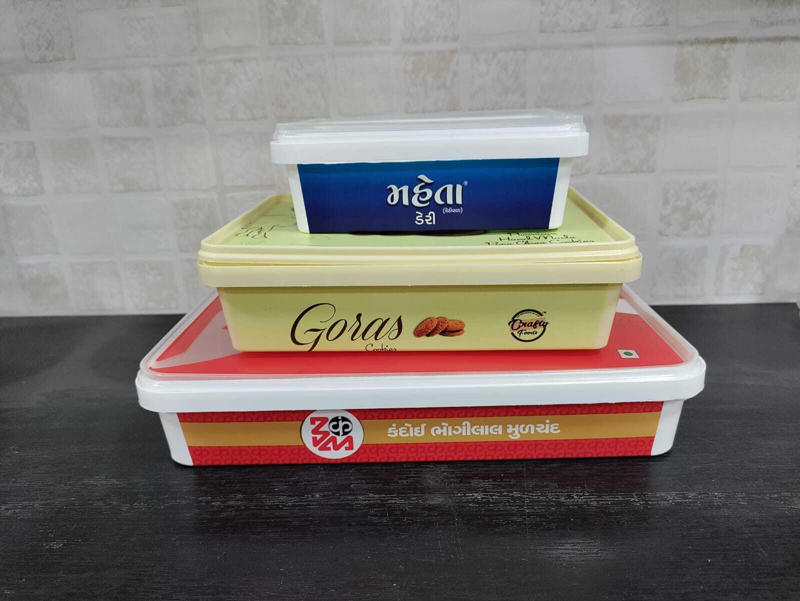 Rectangle Tamper Proof With Iml Printing - Color: White