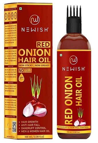 बालों के विकास और बालों के झड़ने के नियंत्रण के लिए नया प्याज का तेल 100ml