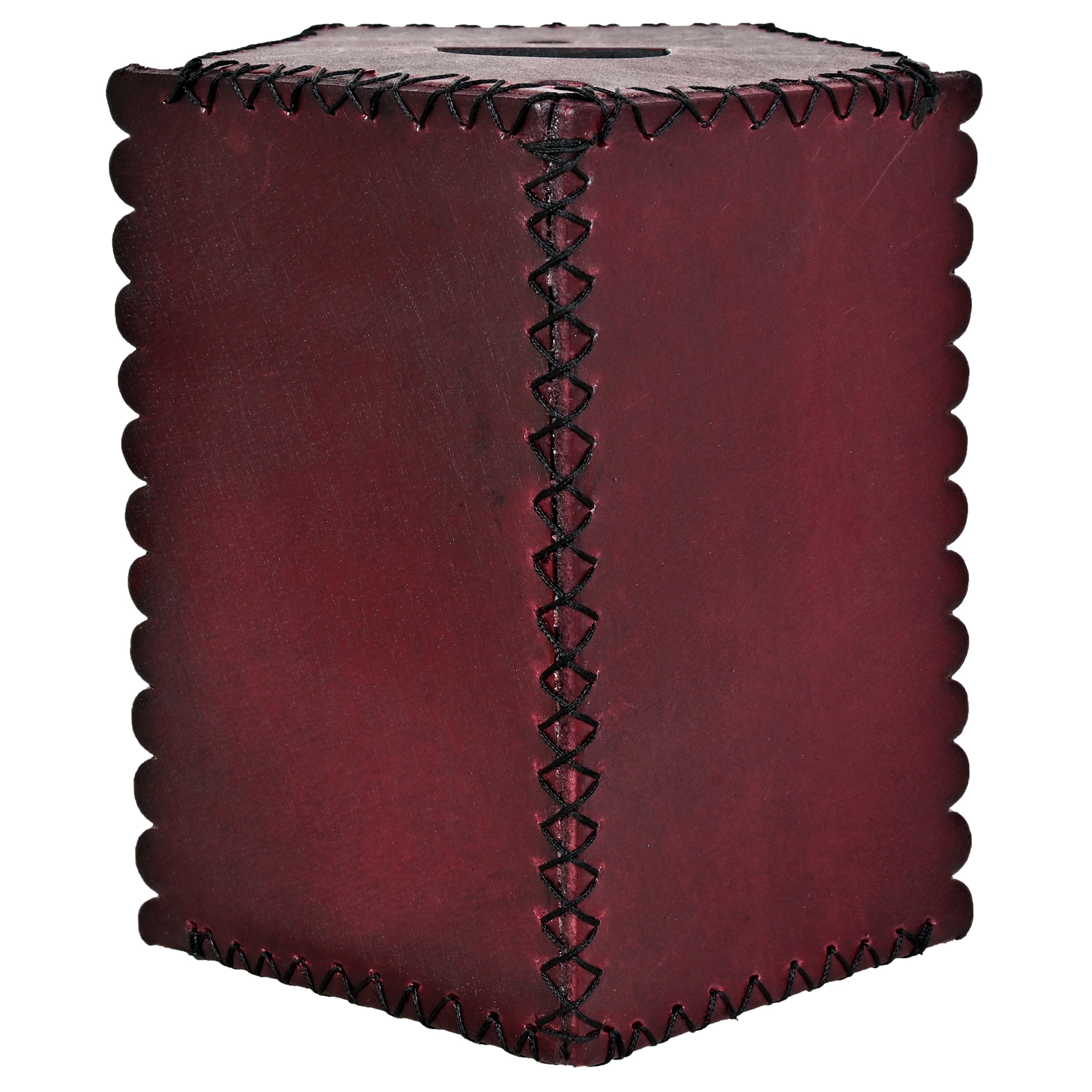 Wrinckle D Roof Bird House For Love Bird House - Leather, Vegan Leather, Synthetic Leather, 15.7x12x1.5 Cm, Marron | Handcrafted, Easy Installation For Small Birds, Wall Mounting Or Hanging Options