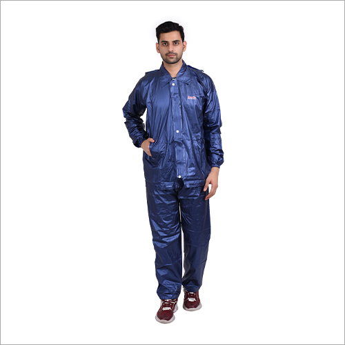 Rain Suit For Men Commander Rain Suit - Plastic Fabric, Foldable, Blue Color, 300 Grams | Ideal for Camping, Hiking & Rainy Seasons