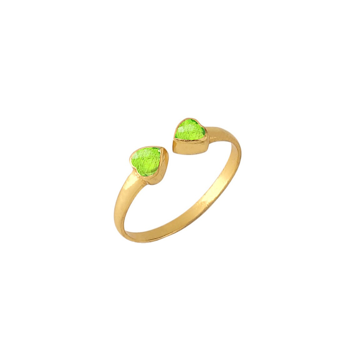 Heart Shape Gemstone 925 Silver Bezel Adjustable Ring Gender: Women