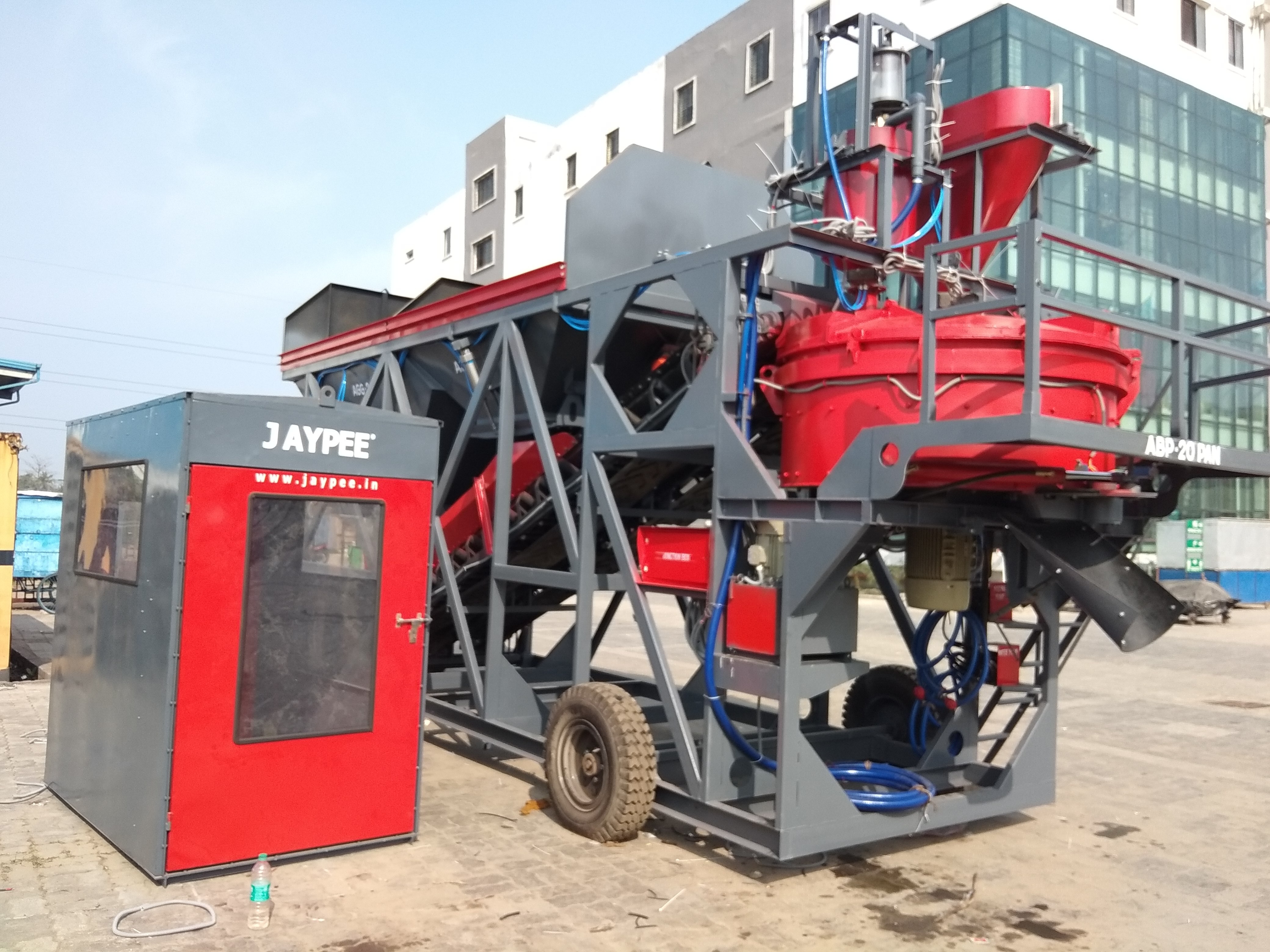 Jaypee Automatic Concrete Batching Plant Abp-20 (Pan Mixer) - Color: Customized