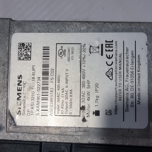 Siemens 6sl3210-1ke18-8up1 Power Module