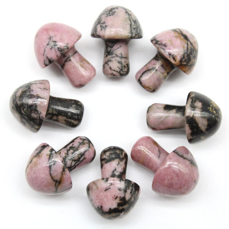 Natural Green Aventurine Gemstone Mini Mushroom Reiki Set - Aaa Grade, 8-10mm Size, Green Color, 20 Grams | Promotes Emotional Healing, Growth Symbol