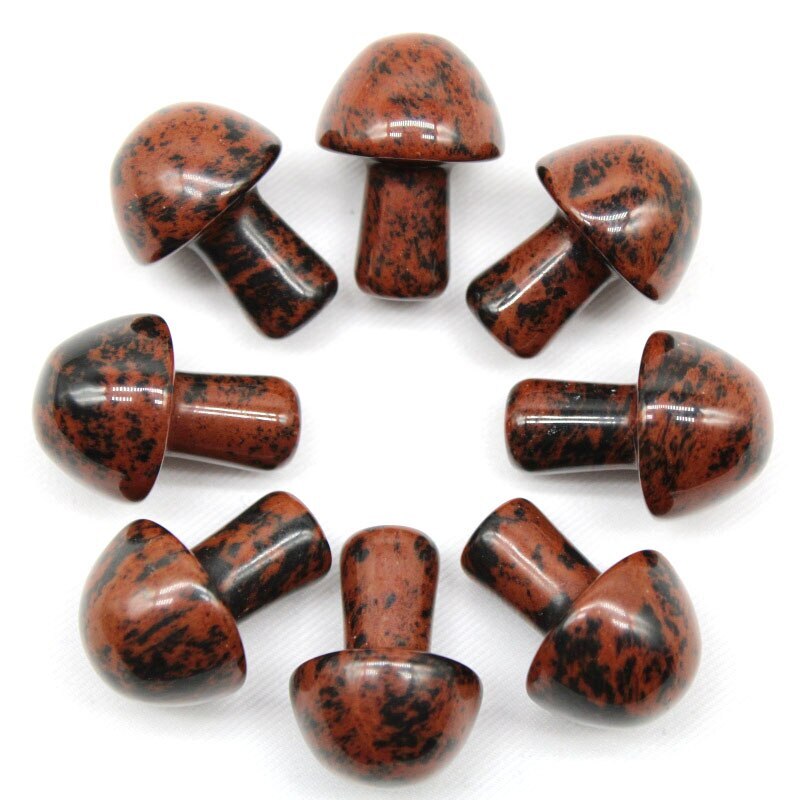 Natural Red Jasper Gemstone Mini Mushroom Reiki Set - Aaa Grade, 8-10 Mm, Deep Red Color, 20 Grams Weight | Natural Stone, Reiki Healing Tools