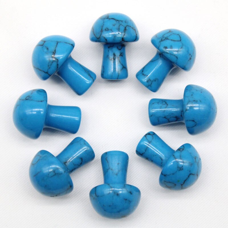 Natural Lapis Lazuli Gemstone Mini Mushroom Reiki Set - Aaa Grade, 8 Mini Mushrooms, Deep Blue Natural Stone , Perfect For Chakra Healing And Meditation