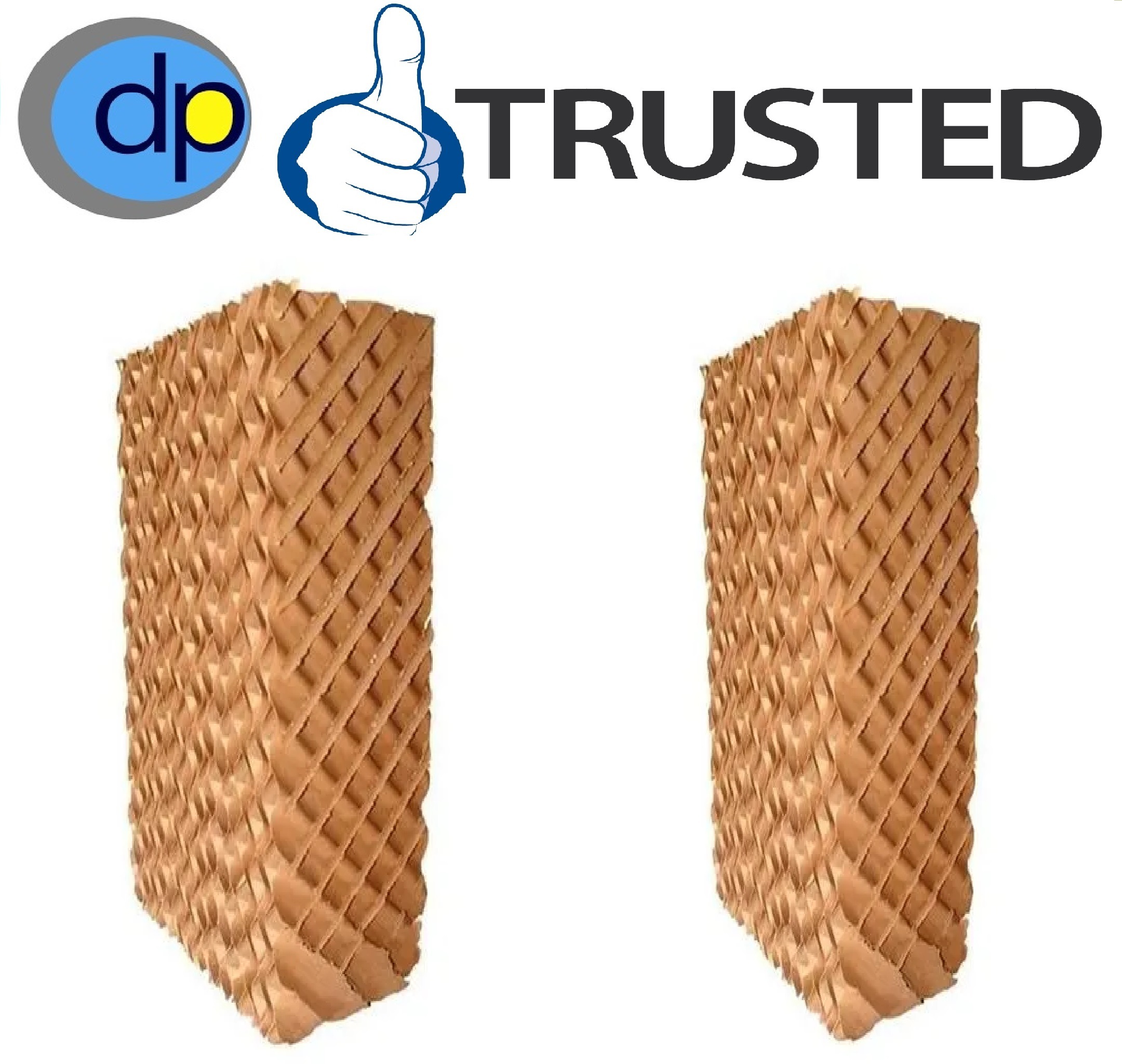 Cellulose Cooling Pad - 600x600x50mm To 1800x600x300mm Sizes, Brown Color, Ideal For Greenhouses, Livestock, Industrial Applications, Efficient Water Retention And Humidification