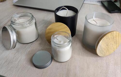 सोया ग्लास मोमबत्ती