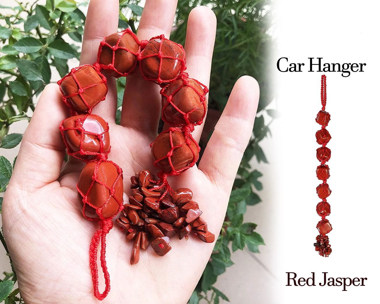 Red Jasper Gemstone Wall Hanging Tool - Natural Jasper, 8-10 Inch, Vibrant Red Color, Aaa Grade, 80 Gm Weight | Unique Wall Decor Element