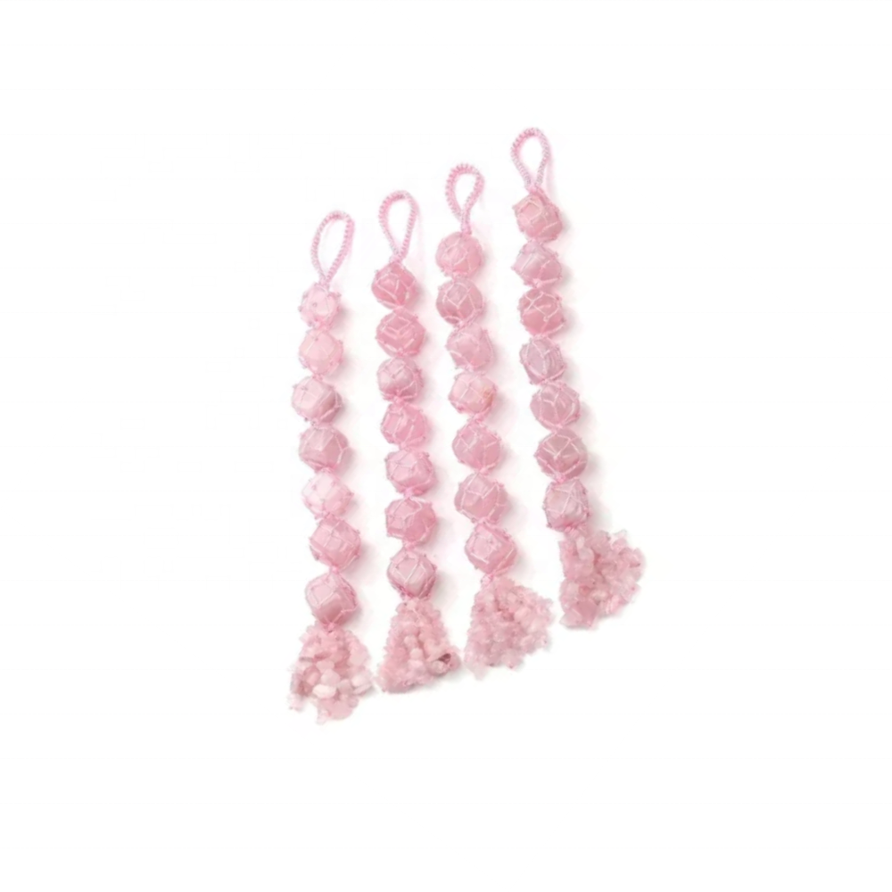 Natural Rose Quartz Gemstone Wall Hanging Tool - Natural Quartz Material, 8-10 Inches Size, Pink Rose Color, Weight 80 Grams | Aaa Grade, Promotes Self-love And Emotional Healing