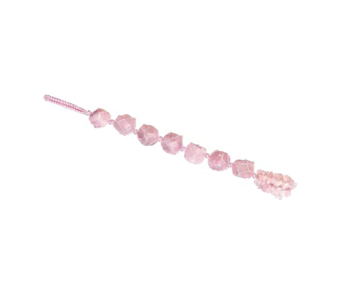 Natural Rose Quartz Gemstone Wall Hanging Tool - Natural Quartz Material, 8-10 Inches Size, Pink Rose Color, Weight 80 Grams | Aaa Grade, Promotes Self-love And Emotional Healing