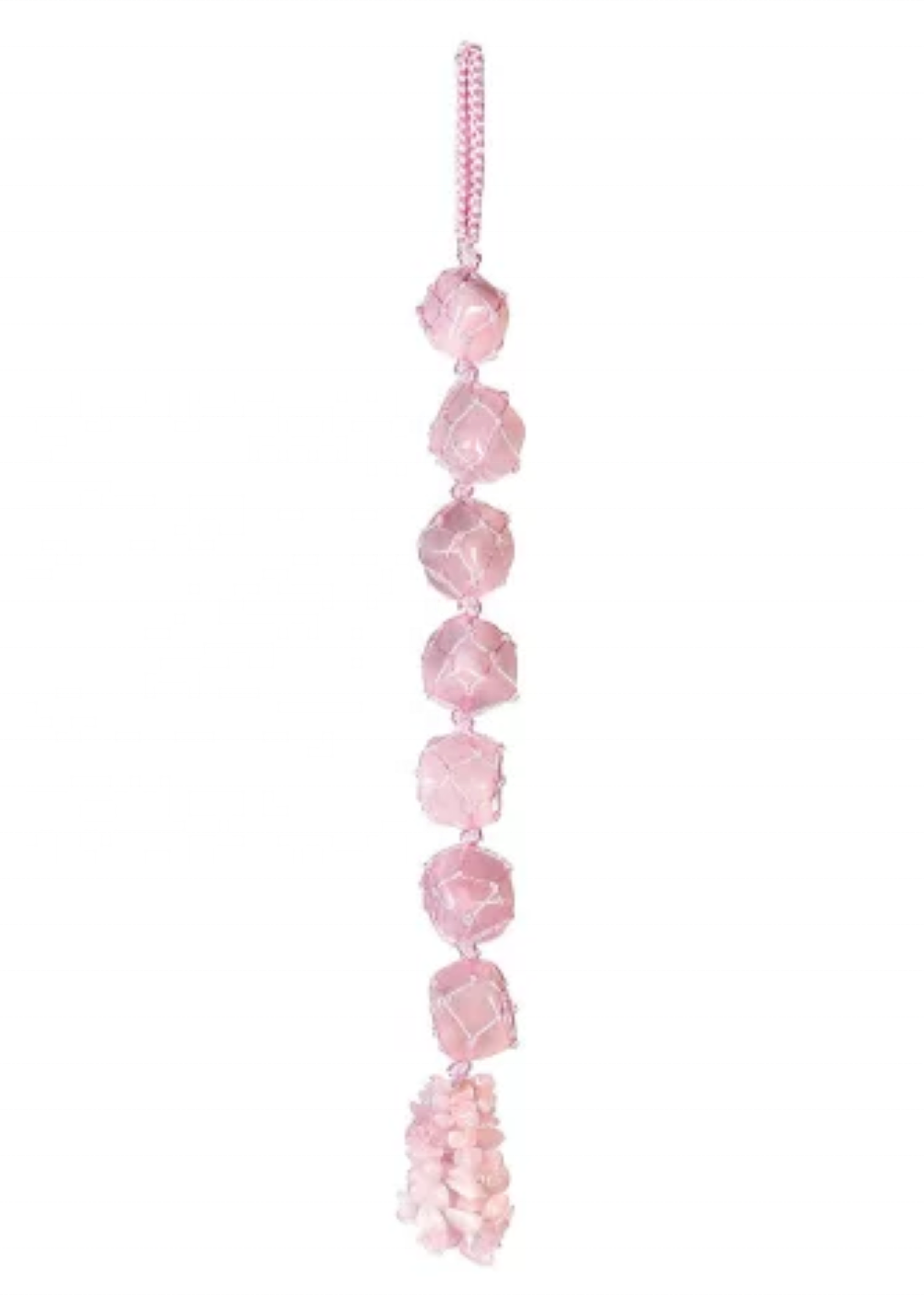 Natural Rose Quartz Gemstone Wall Hanging Tool - Natural Quartz Material, 8-10 Inches Size, Pink Rose Color, Weight 80 Grams | Aaa Grade, Promotes Self-love And Emotional Healing