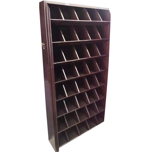 Mild Steel Pigeon Hole Rack - 6-8 Ft, Mehroon Color | Versatile Storage Solution For Hardware, Space-saving Design, 400 Kg Capacity