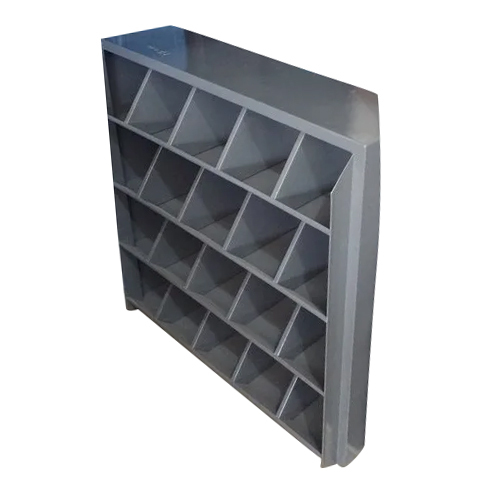 Mild Steel Pigeon Hole Rack - 6-8 Ft, Mehroon Color | Versatile Storage Solution For Hardware, Space-saving Design, 400 Kg Capacity