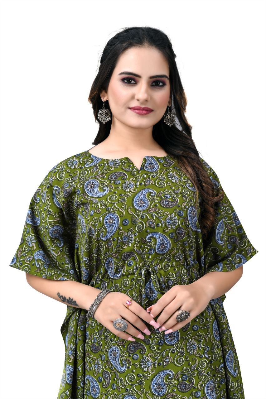 Ladies Kurti - American Crepe Fabric, One Piece Type With Short Sleeves And Printed Pattern, Breathable And Washable For All Seasons