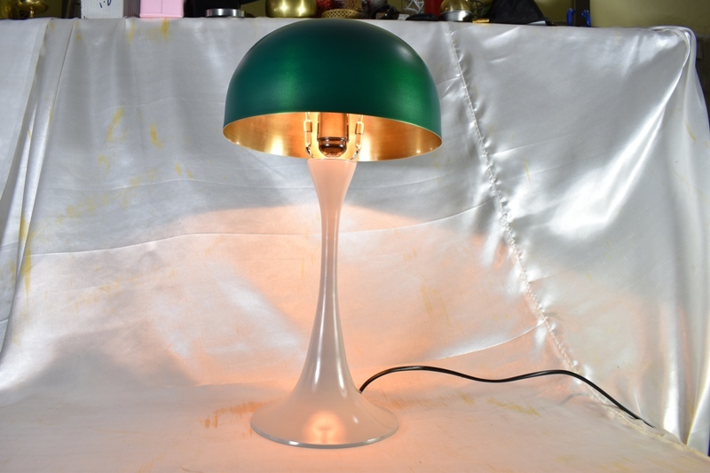 Green And White Metal Table Lamp