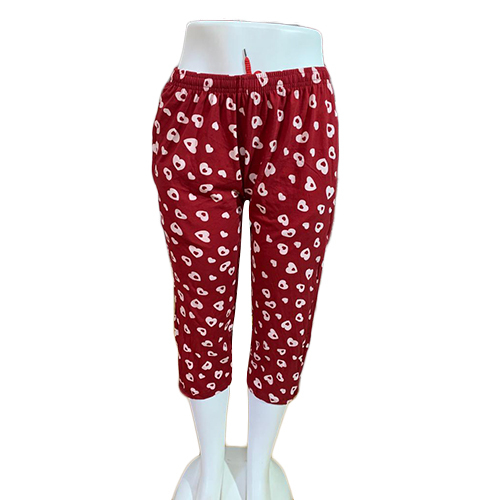 Ladies Printed Capri - Cotton Fabric, Customized Size | All-season Washable Comfort