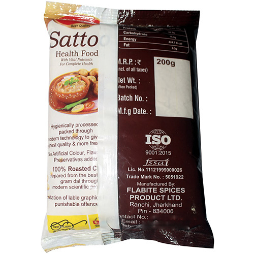 Pure Sattu Flour - Chickpea Powder, High In Protein & Fiber | Versatile Ingredient For All Ages, Moisture-proof Packaging, Zero Cholesterol