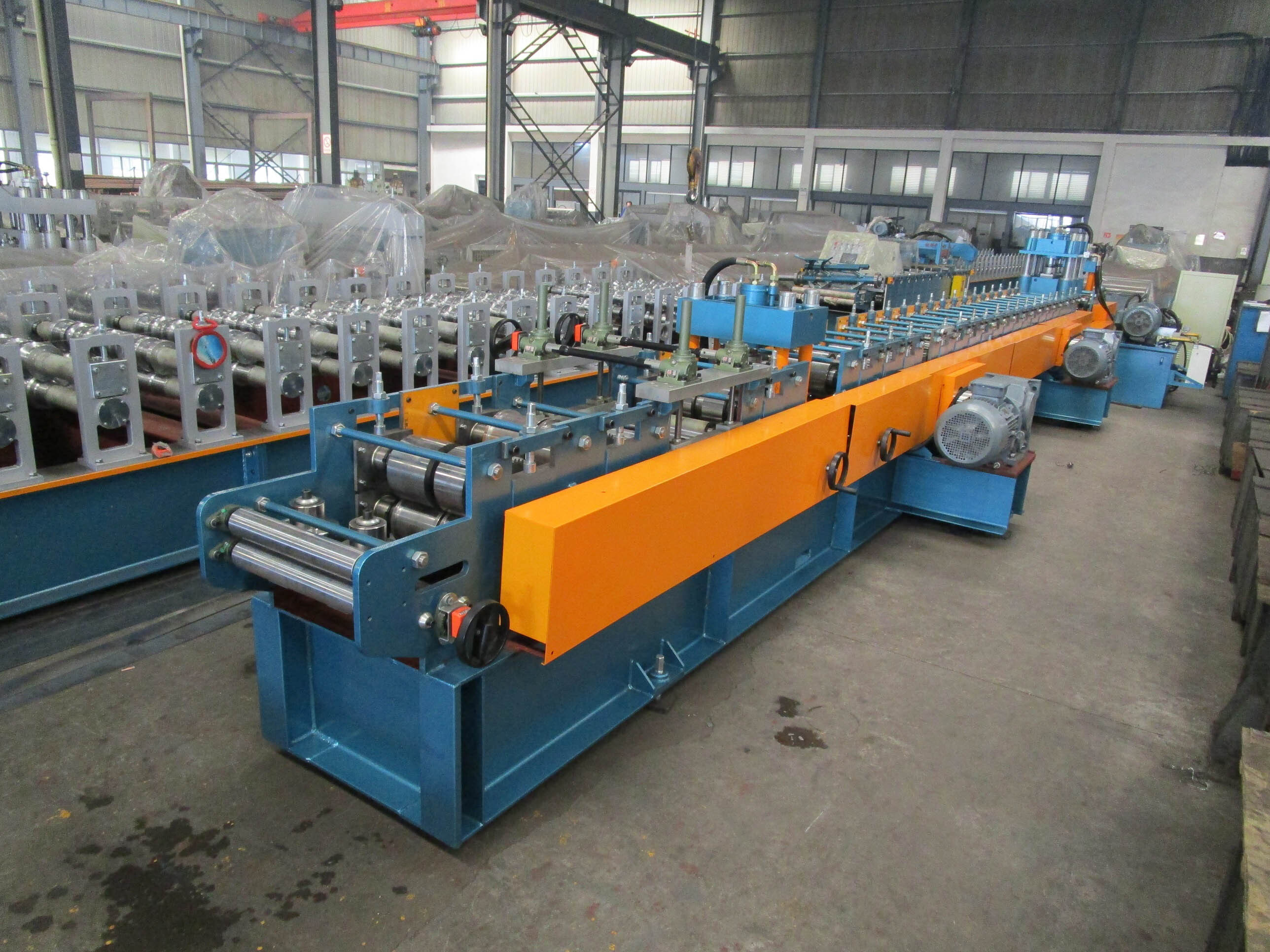 Drain Channel Roll Forming Machine - No.45 Steel, 11.5x1.1x1.7 M, Blue, 5.5 Kw Hydraulic Power, Automatic Length Cutting & Punching, Capacity 20 M/min, 24 Month Warranty