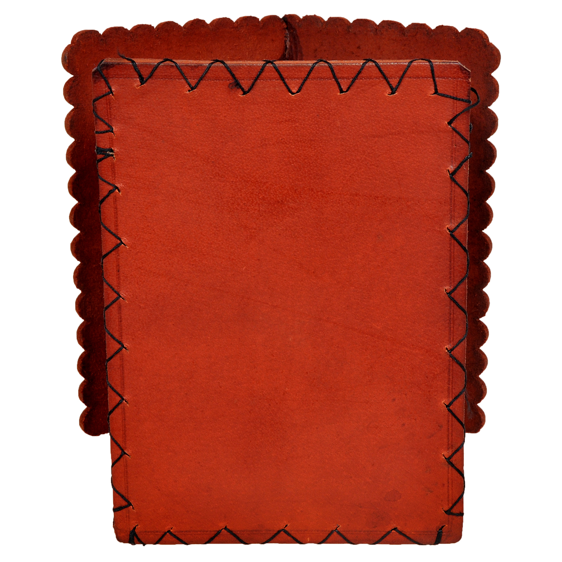 Small Hut Bird House Hand Made - Leather, Vegan Leather, Synthetic Leather | 16x15x17 Cm, Dark Brown, Easy Installation, Handcrafted By Women Artisans