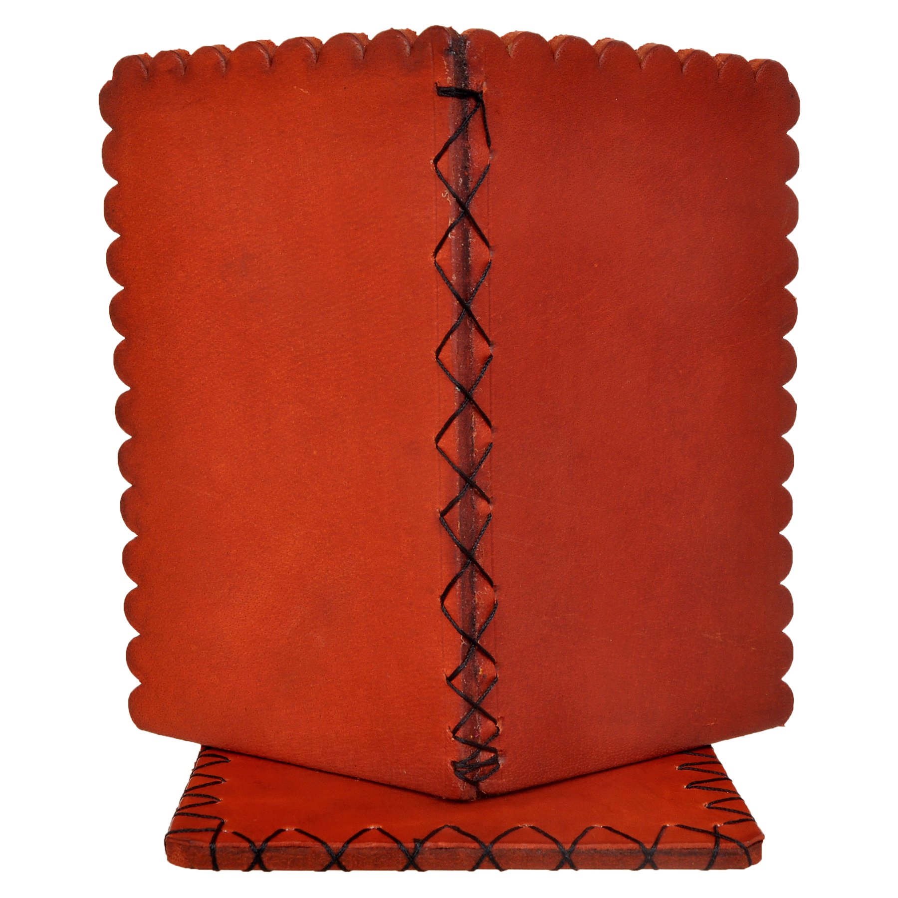 Small Hut Bird House Hand Made - Leather, Vegan Leather, Synthetic Leather | 16x15x17 Cm, Dark Brown, Easy Installation, Handcrafted By Women Artisans