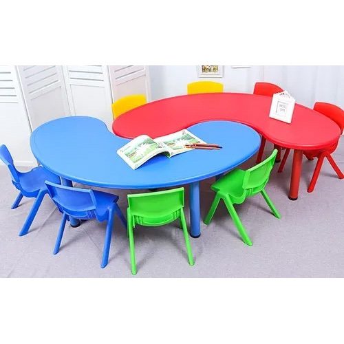 Blue-Red-Yellow-Green Kids Moon Table