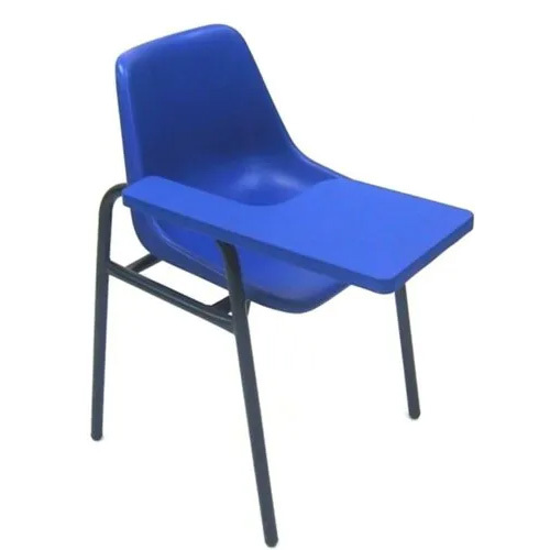 Blue-Black Single Arm Writing Pad Chair