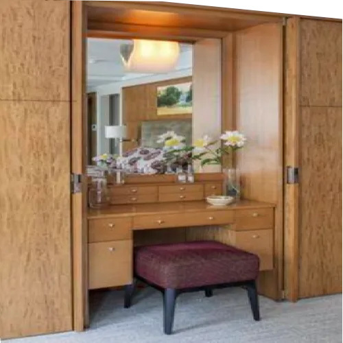 आधुनिक लकड़ी की ड्रेसिंग टेबल