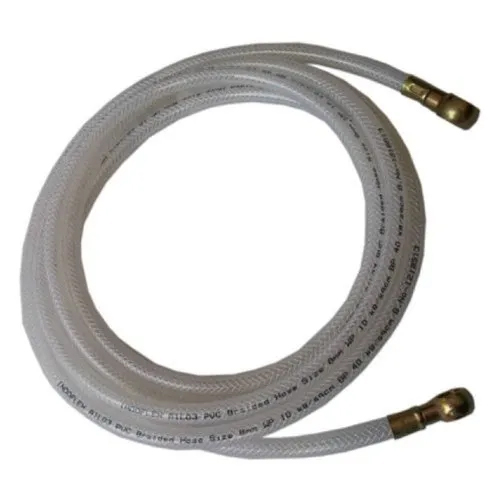 PVC White Diesel Pipe - PVC Material, 240 Inch Length, 1000bar Pressure, 50°C Temperature | Manual Control System, Durable Design