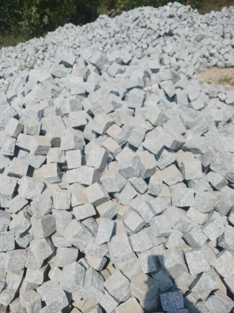 Indian Grey Granite Setts Natural Surface Cube Stones Cobbles - Application: Pathways