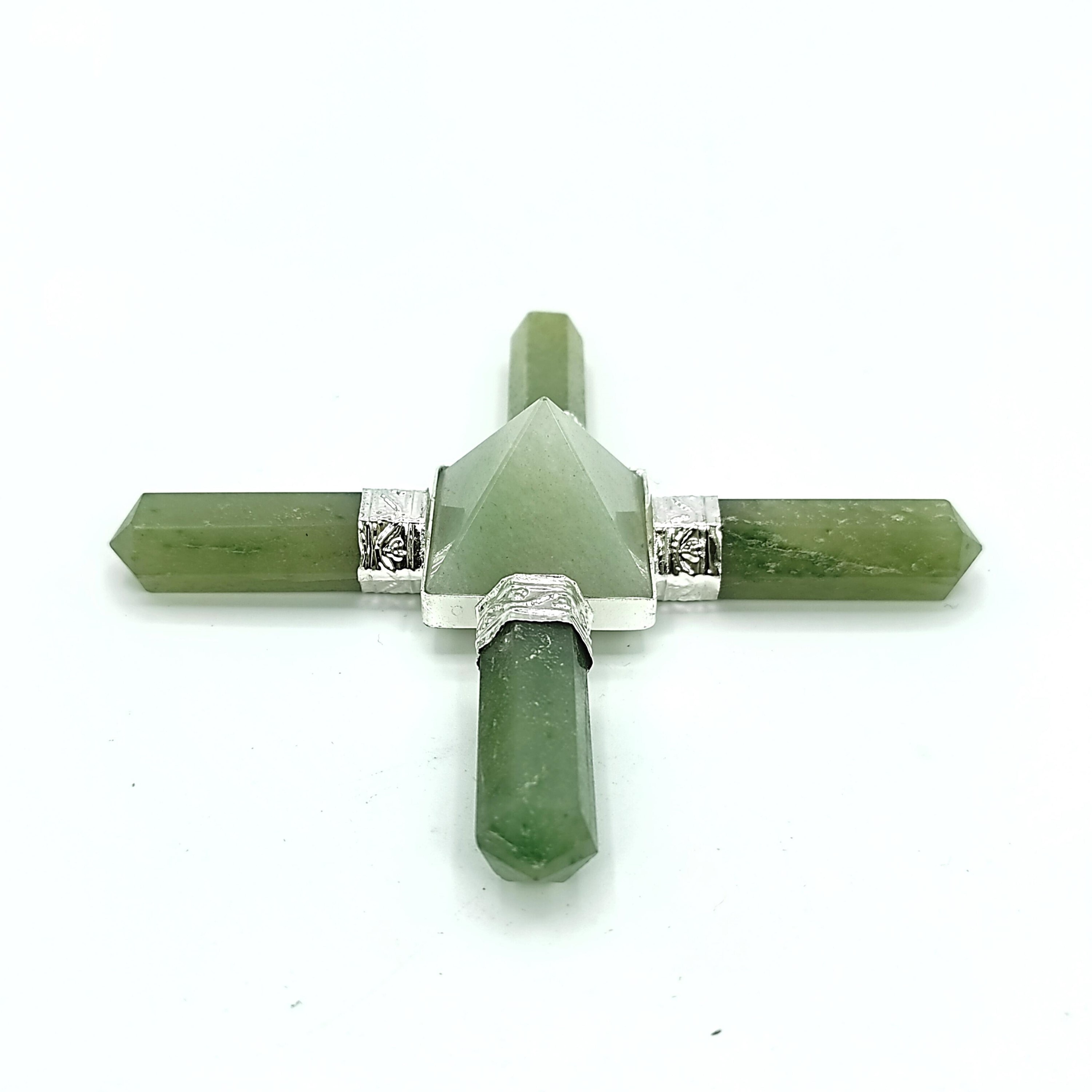 Natural Crystal Green Aventurine Gemstone 4 Point Pyramid Energy Generator - Agate Material Free Size Green Color 100 Gm Weight | Aaa Quality Natural Stone