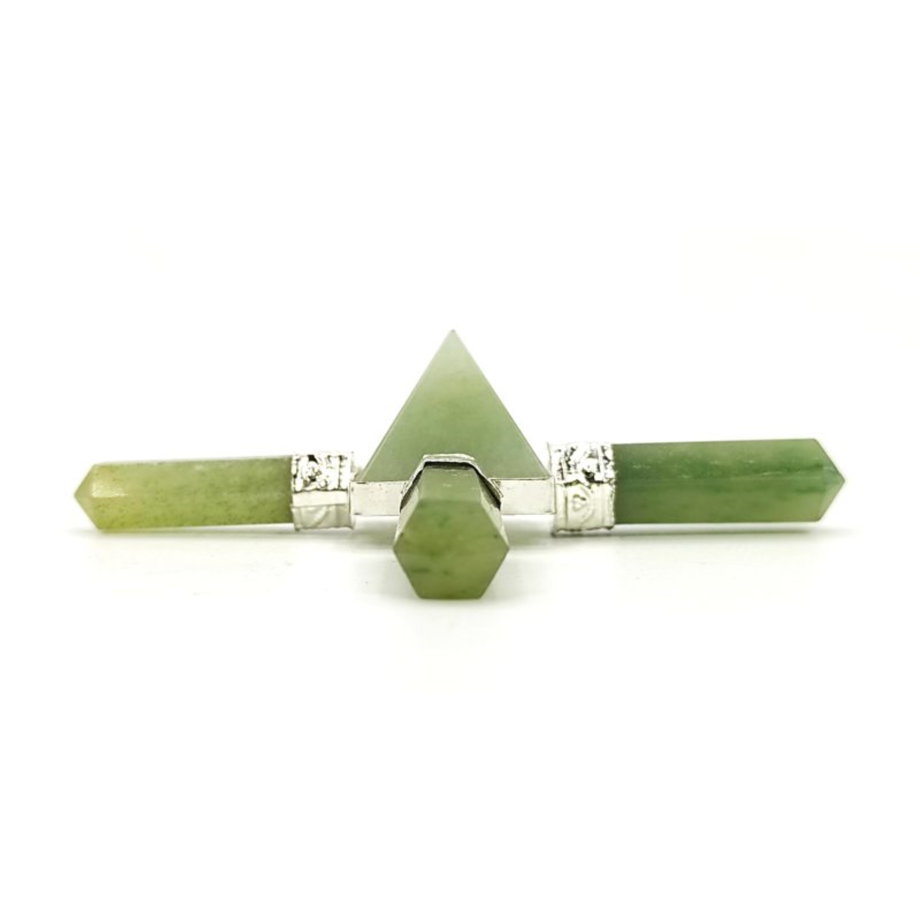 Natural Crystal Green Aventurine Gemstone 4 Point Pyramid Energy Generator - Agate Material Free Size Green Color 100 Gm Weight | Aaa Quality Natural Stone