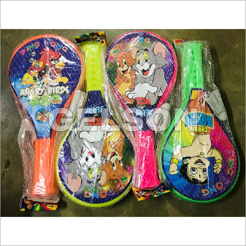 मल्टी कलर कार्टून पोंग टीटी बैट फ्रेश