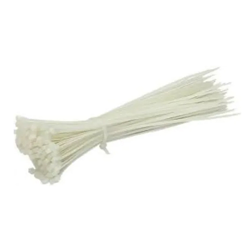 White Nylon Cable Tie - Industrial Grade | White Jacket Color For Reliable Use In Heavy-duty Applications