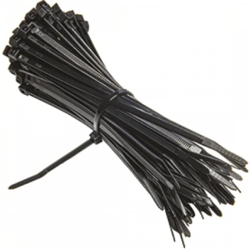 Black Plastic Cable Tie - Industrial Grade, Black Jacket Color For Robust Use | Effective Solution For Secure Cable Management